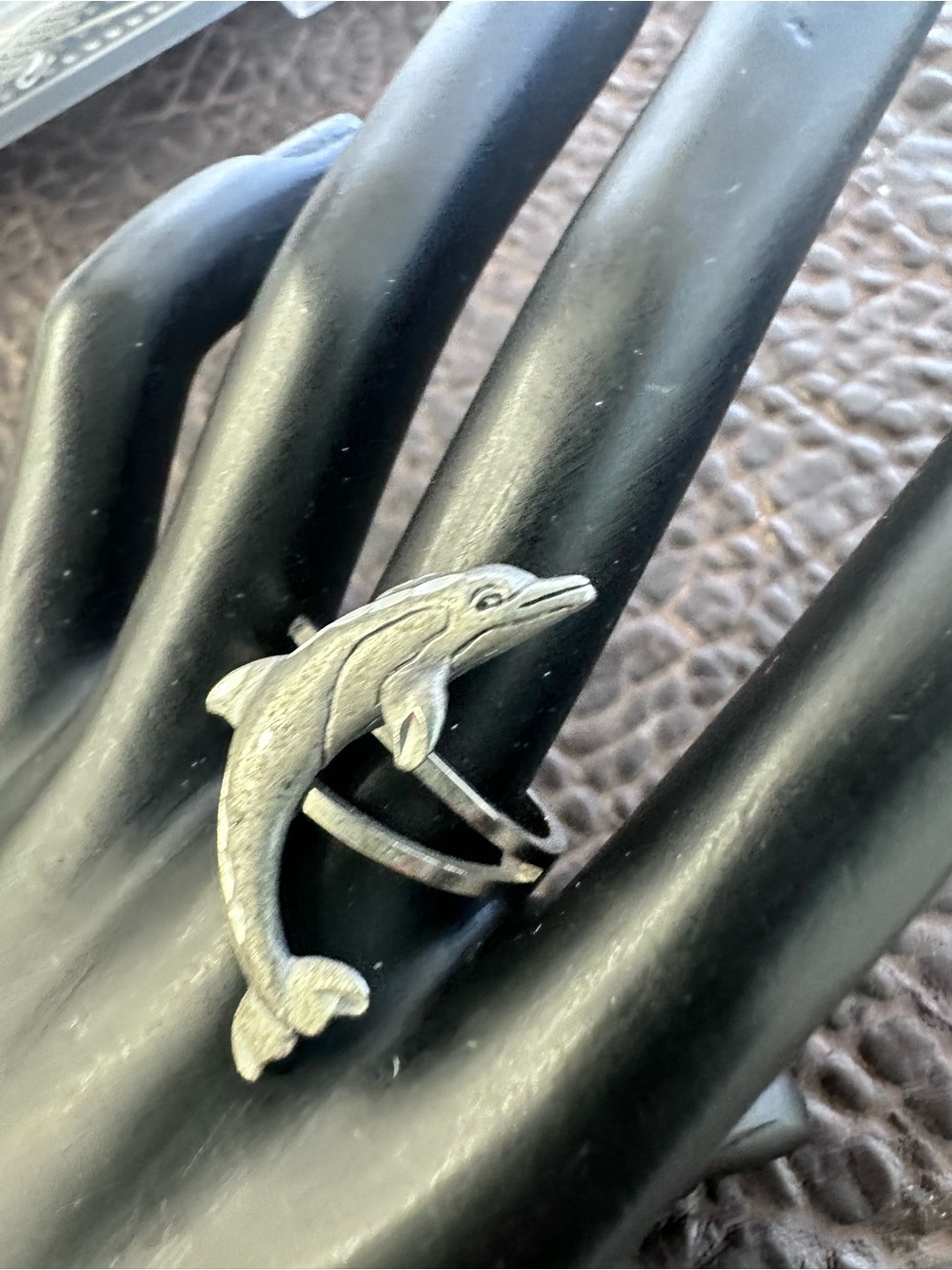 Dolphin Vintage Pewter Ring